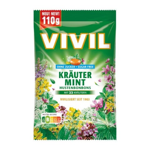 Vivil Krauter Mint Cukierki bez Cukru 110 g