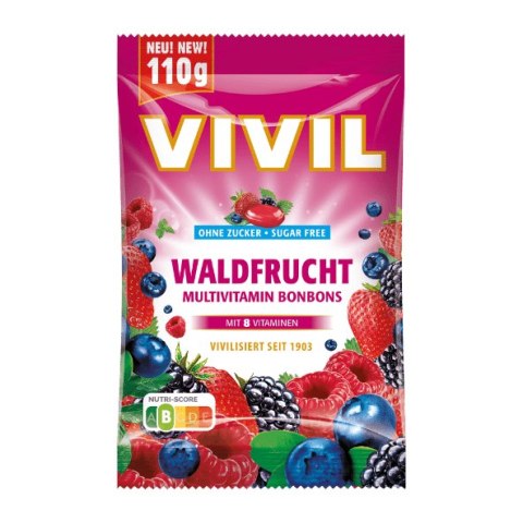 Vivil Waldfrucht Cukierki bez Cukru 110 g