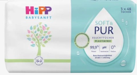 Hipp Soft & Pur Chusteczki Nawilżane 3x48 szt.