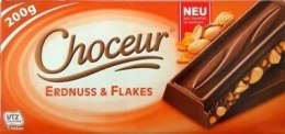 Choceur Erdnuss Flakes - Czekolada z Orzechami i Płatkami 200 g