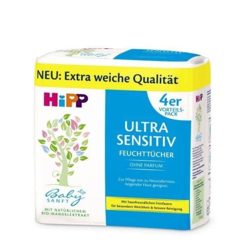 Hipp Ultra Sensitiv Chusteczki Nawilżone 208 szt.