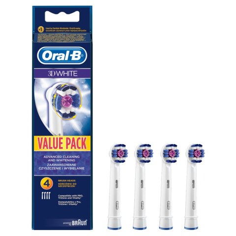 Oral-B końcówki 3D White do szczoteczek elektrycznych 4 szt.