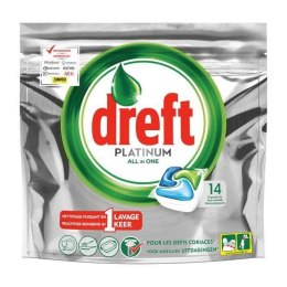 Dreft Platinum All in One Kapsułki do Zmywarki 14 szt.