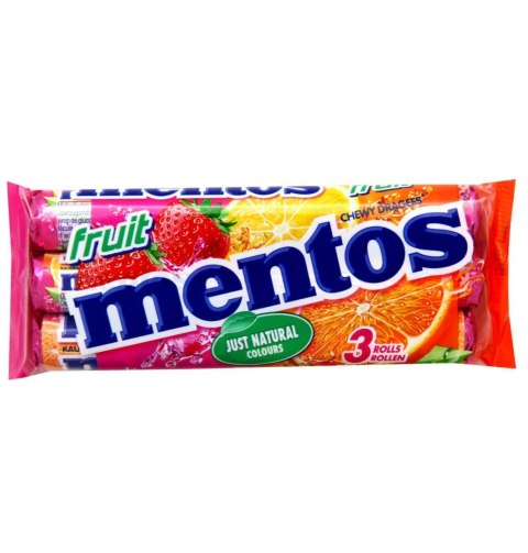 Mentos Frucht Kaubonbon 3x38 g