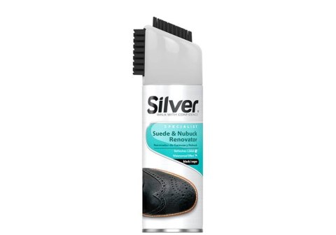 Silver spray do zamszu i nubuku ze szczoteczką Czarny 200 ml