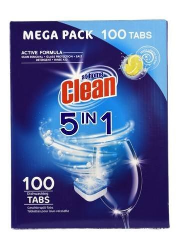 At Home Clean 5w1 Tabletki do Zmywarki Mega Pack 100 szt.