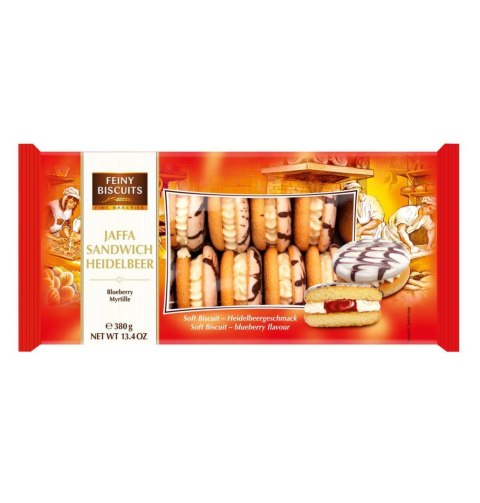 Feiny Biscuits Jaffa Sandwich Biszkopty ze Śmietaną i Jagodami 380 g