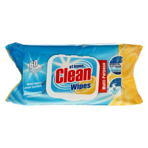 At Home Clean Multi Chusteczki do Czyszczenia Lemon 60 szt.