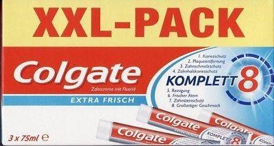 Colgate Komplett 8 Extra Frisch 3x75 ml