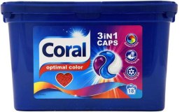 Coral Optimal Color 3in1 Kapsułki do Prania 18 szt.