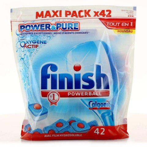 Finish Power&Pure Activ Oxygen Kapsułki do Zmywarki 42 szt.