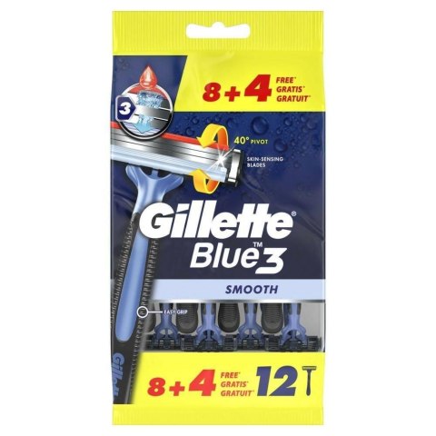 Gillette Blue 3 Smooth Maszynki Jednorazowe 12 szt.