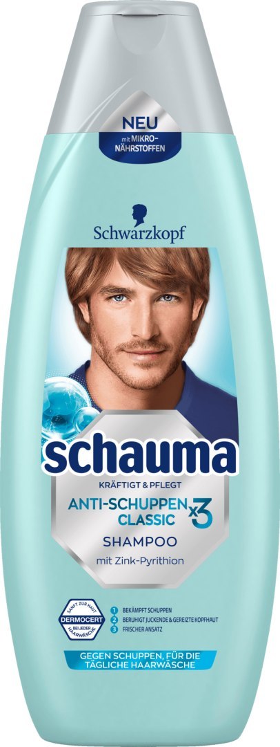 Schauma Anti-Schuppen x3 Classic Szampon do Włosów 480 ml