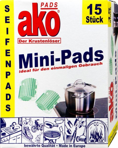 Ako Mini - Pads Nawilżone Gąbki do Naczyń 15 szt.