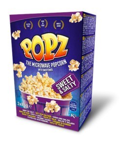 Popz Popcorn Słodko- Słony 3 x 85 g