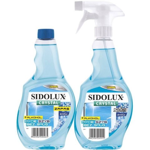 Sidolux Crystal Arctic Płyn 500 ml +Zapas 500 ml