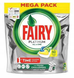 Fairy Platinum All in One Lemon Kapsułki do Zmywarki 60 szt.